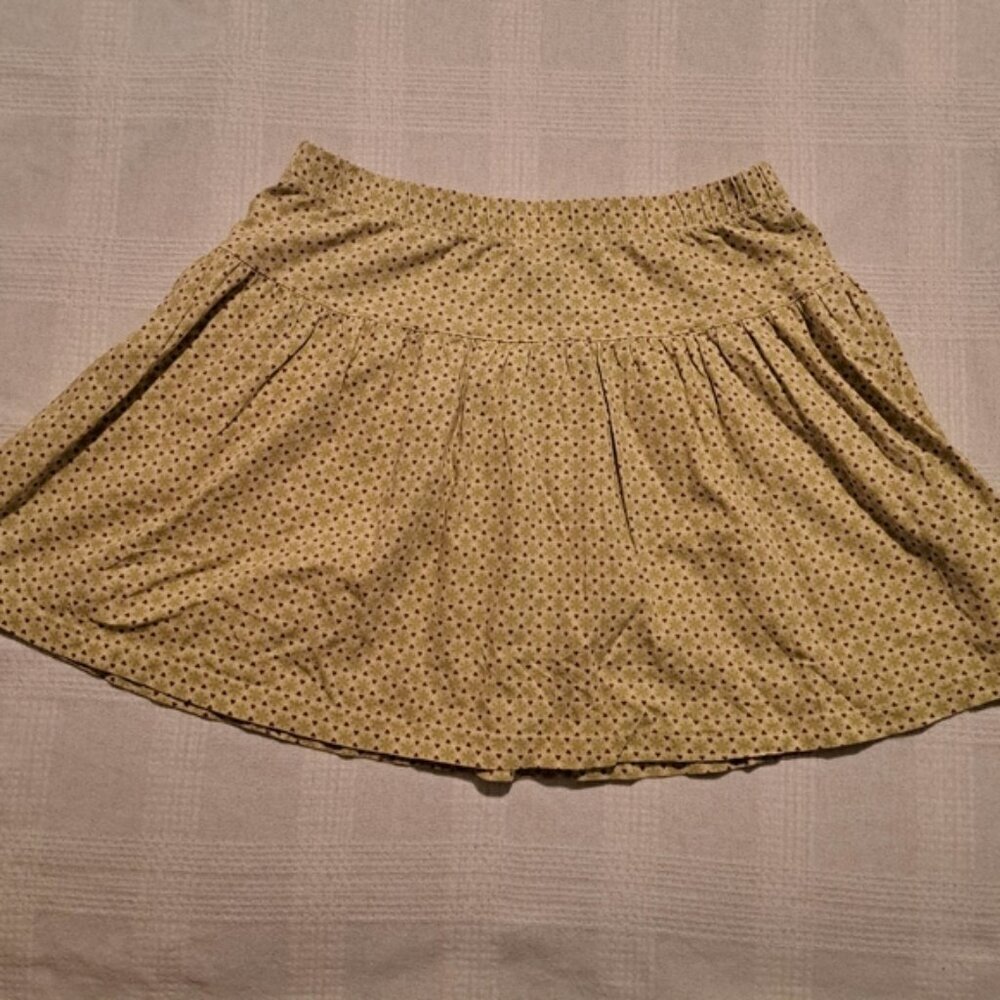Tea Collection girls size 12 2 tone green  purple & white elastic waisted skirt